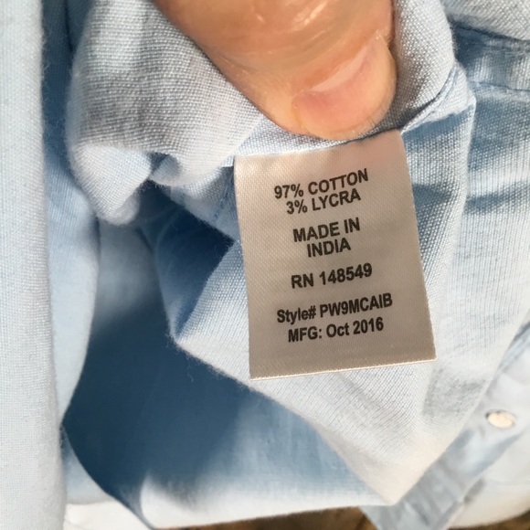 Paper Denim & Cloth men’s long sleeve casual button down shirt size large - Picture 4 of 4